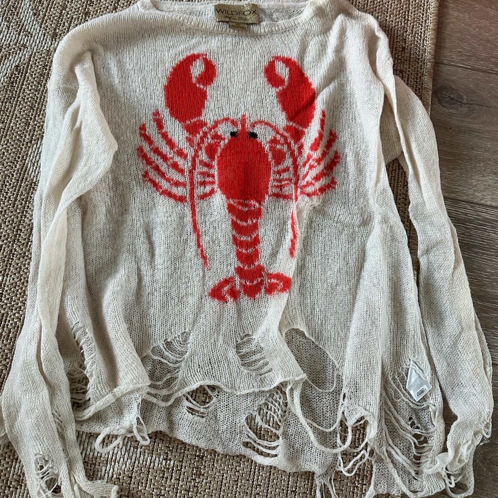 Wildfox Cream Knit with Red Design